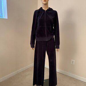 JUICY COUTURE VELOUR BLING TRACKSUIT,  BLUE, JACKET X-LARGE , PANTS MEDIUM